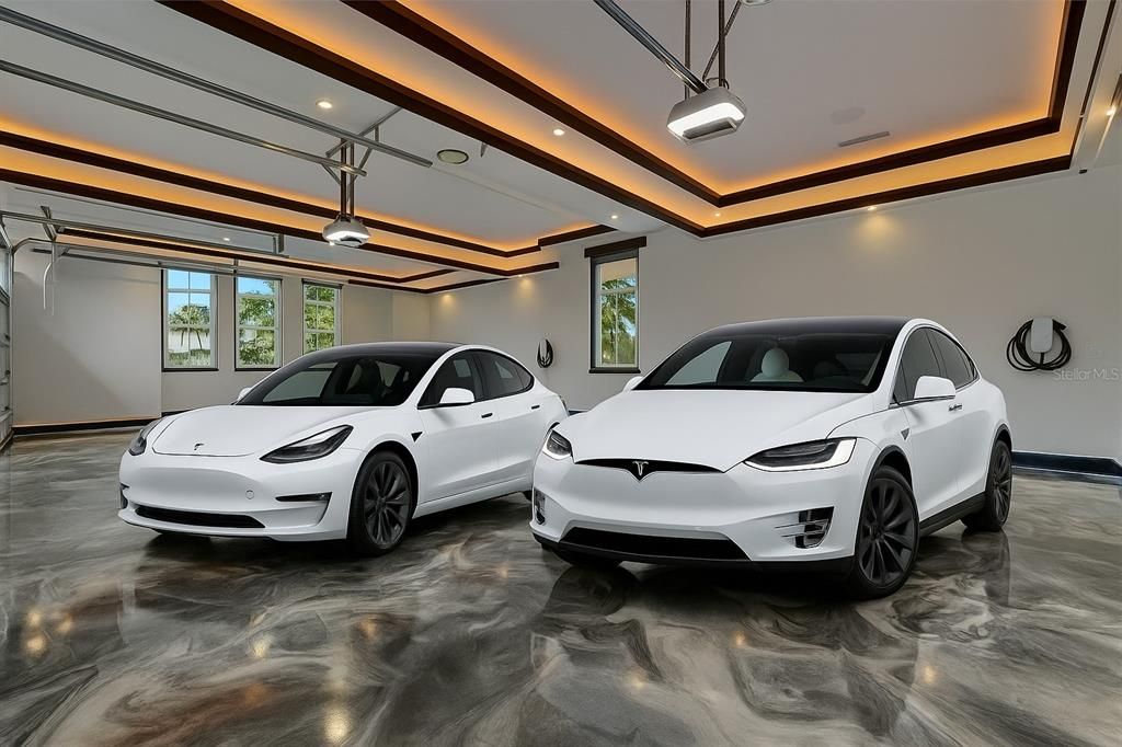 Garage, Interior, Recessed Lighting