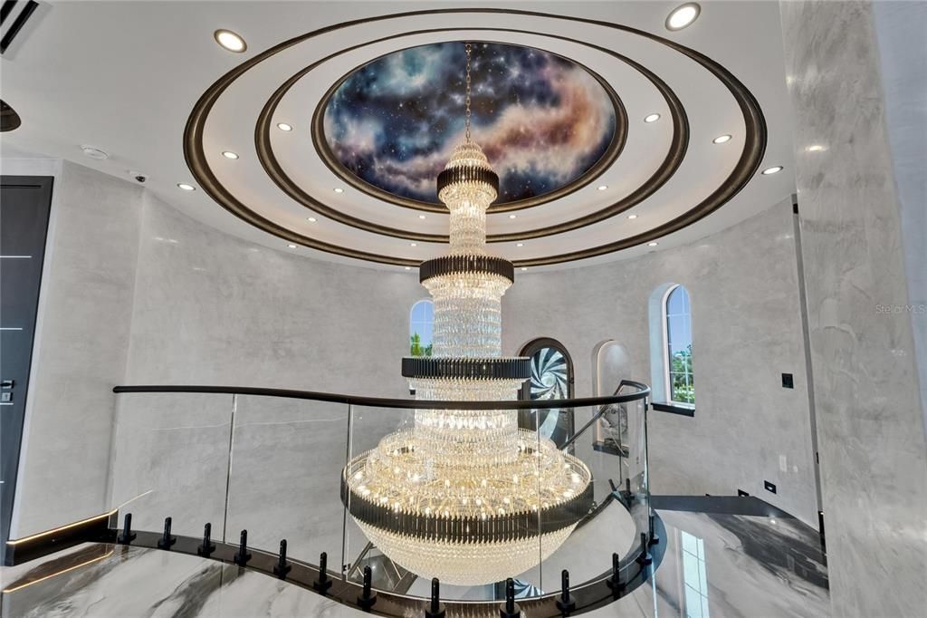 Chandelier, Interior, Recessed Lighting