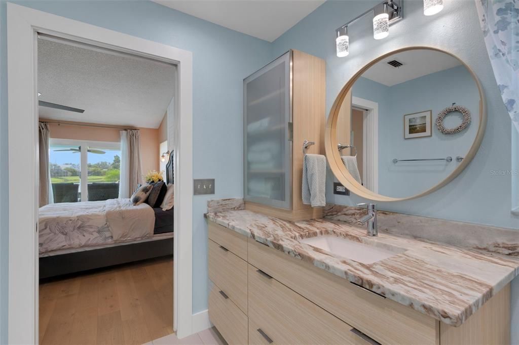 Bathroom, Bedroom, Dual Sink Vanities, Interior, Wood Texture Flooring