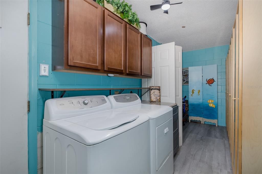 Interior, Washer, Wood Texture Flooring
