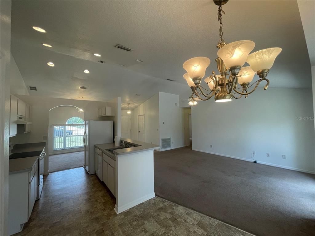 Chandelier, Interior, Kitchen, Recessed Lighting