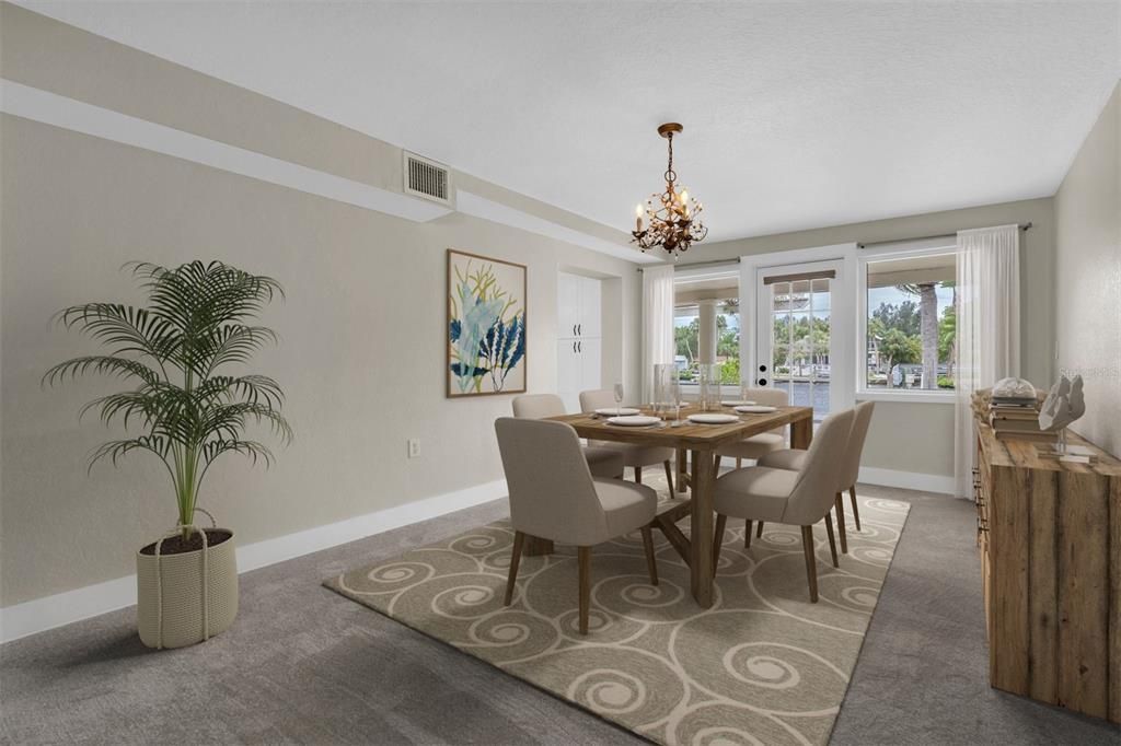Chandelier, Dining room, Interior