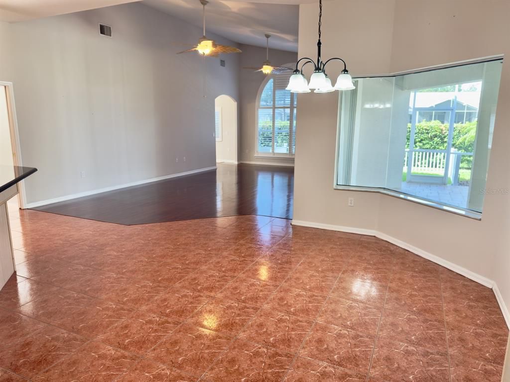 Chandelier, Empty room, Interior, Wood Texture Flooring