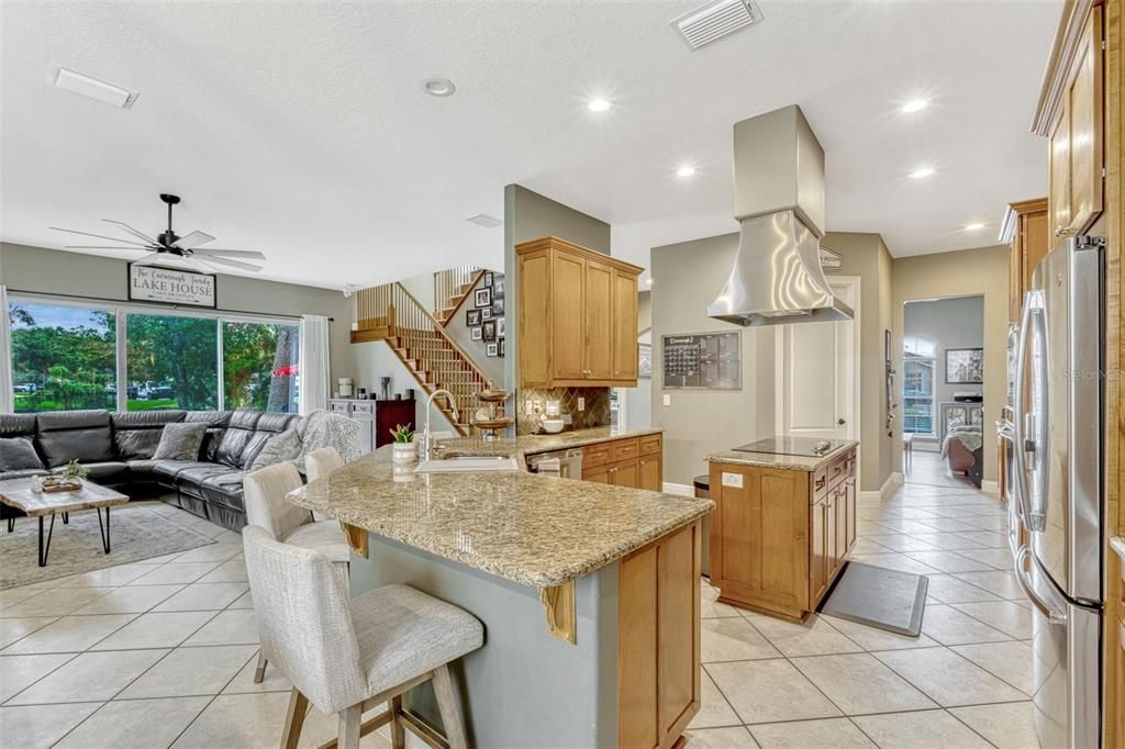 Interior, Kitchen, Living room, Recessed Lighting