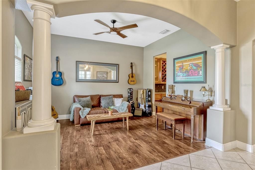 Interior, Living room, Piano, Wood Texture Flooring