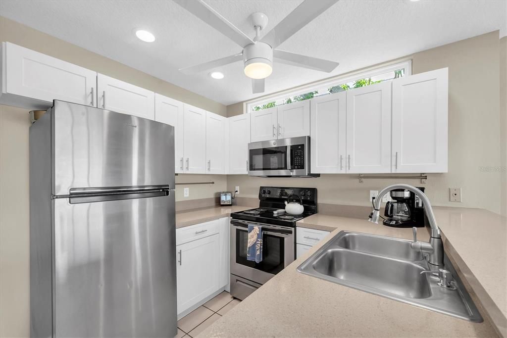 Interior, Kitchen, Recessed Lighting, Stainless Steel Appliances