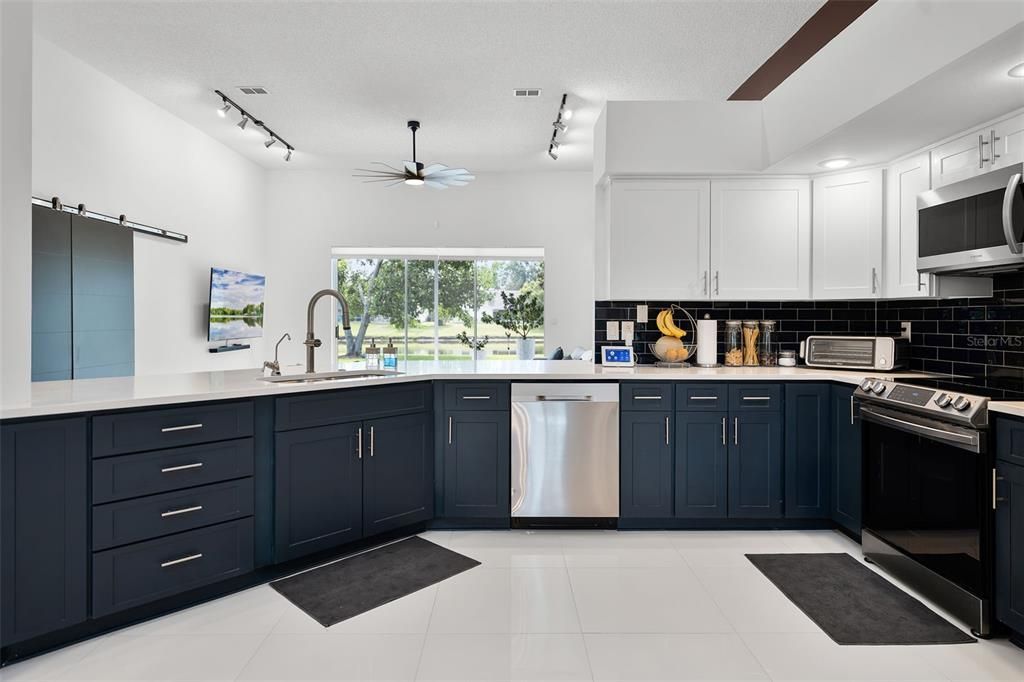 Interior, Kitchen, Recessed Lighting, Stainless Steel Appliances