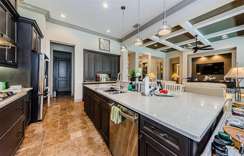 Interior, Kitchen, Living room, Pendant Lights, Recessed Lighting, Stainless Steel Appliances