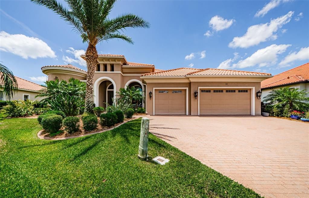 Attached, Backyard, Exterior, Facade, Mediterranean