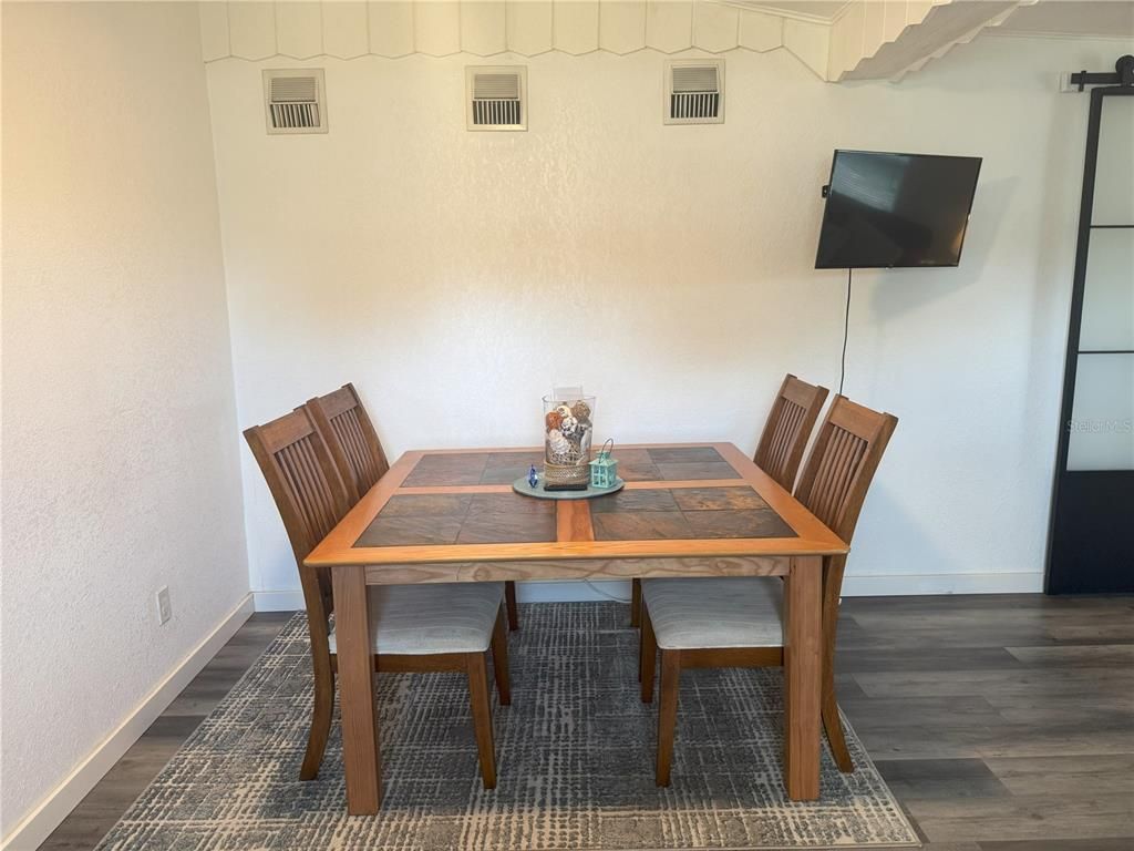 Dining room, Interior, Wood Texture Flooring