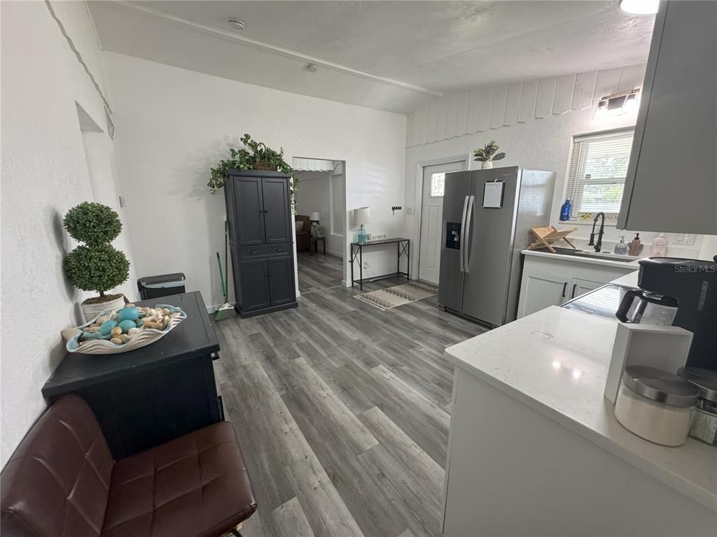 Interior, Kitchen, Wood Texture Flooring