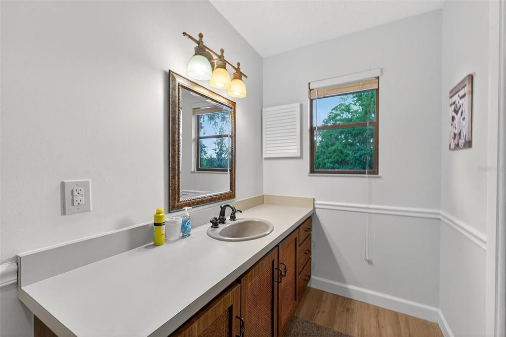 Bathroom, Interior, Wood Texture Flooring