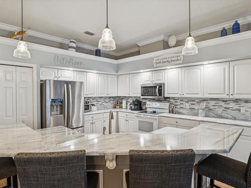 Interior, Kitchen, Pendant Lights, Stainless Steel Appliances