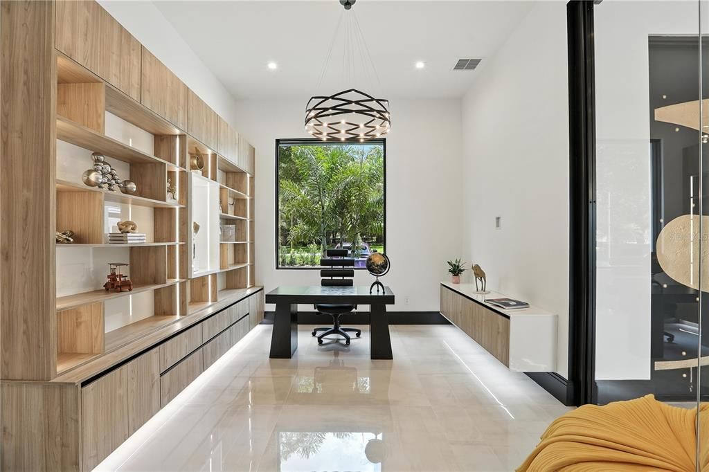 Home Office, Interior, Pendant Lights, Recessed Lighting