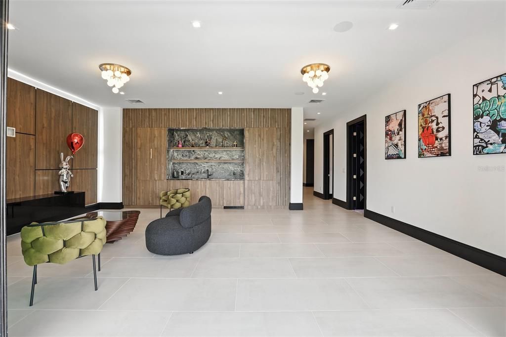 Interior, Recessed Lighting, Wooden Walls