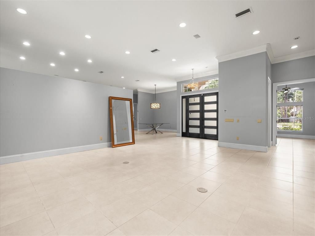 Empty room, Interior, Pendant Lights, Recessed Lighting