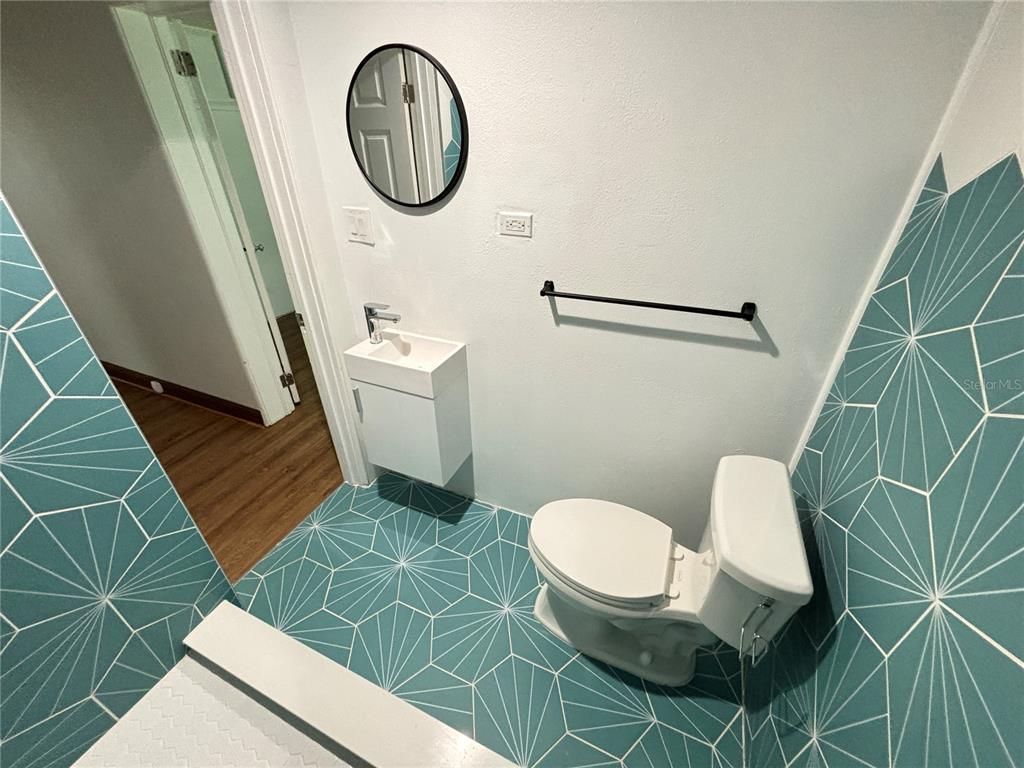 Bathroom, Interior, Wood Texture Flooring