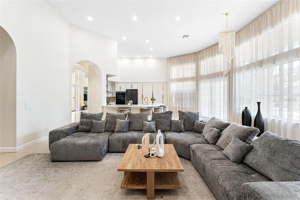 Interior, Kitchen, Living room, Recessed Lighting