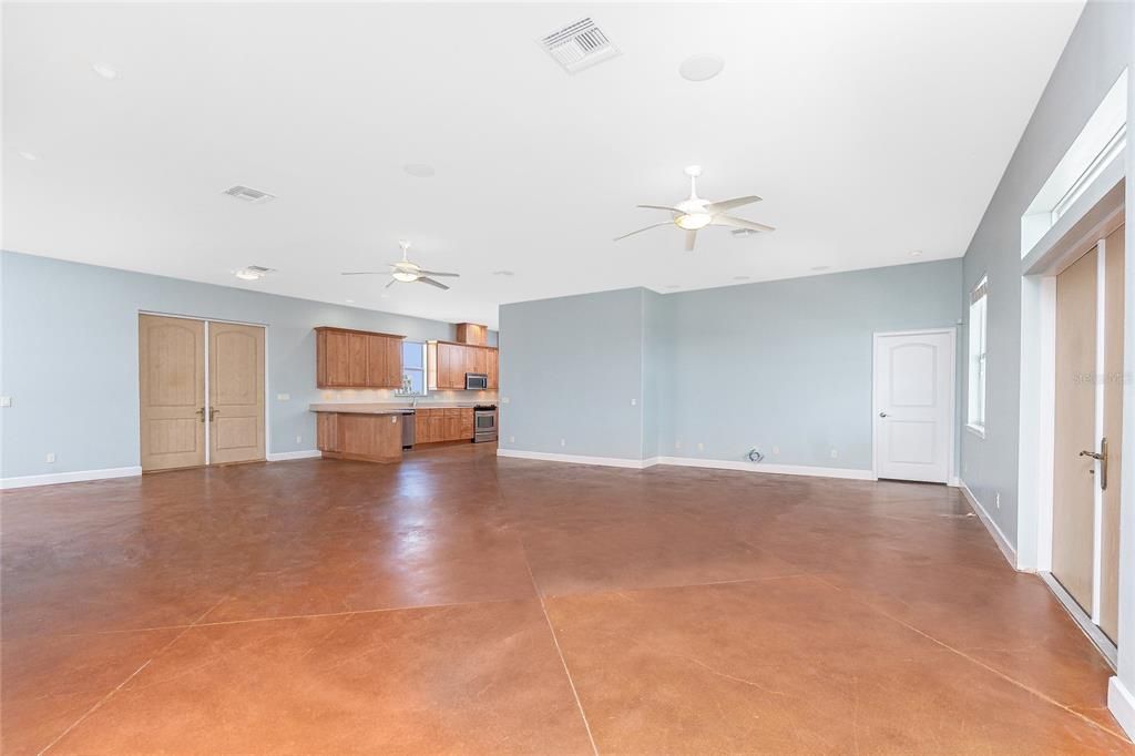 Empty room, Interior, Kitchen, Recessed Lighting