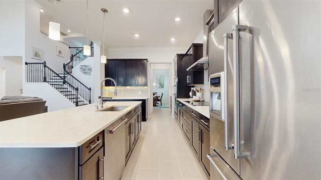 Interior, Kitchen, Pendant Lights, Recessed Lighting, Stainless Steel Appliances