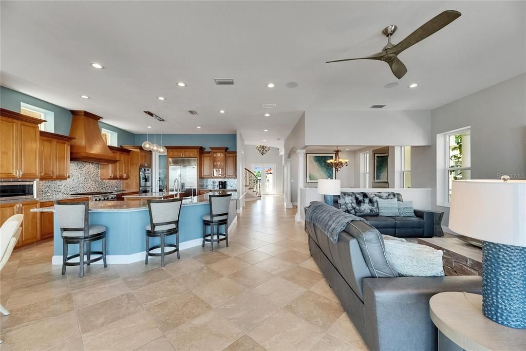 Interior, Kitchen, Living room, Recessed Lighting, Stainless Steel Appliances