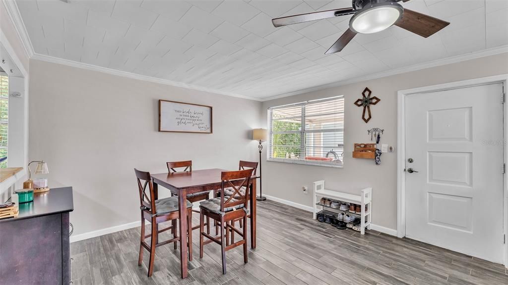 Dining room, Interior, Wood Texture Flooring