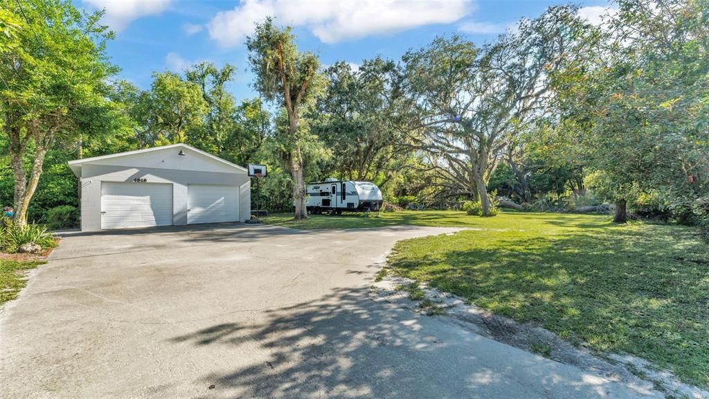 Backyard, Detached Garage, Exterior