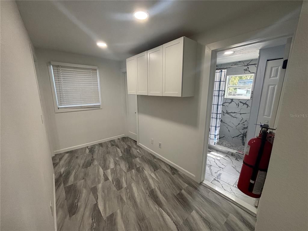 Interior, Marble, Recessed Lighting, Wood Texture Flooring