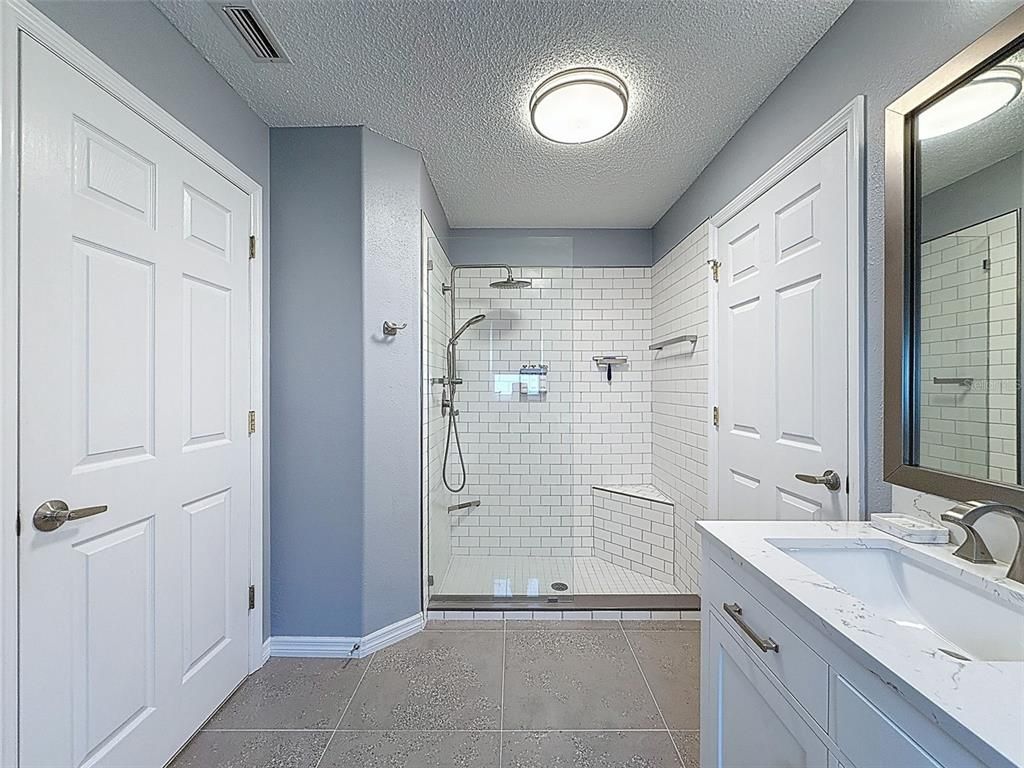Bathroom, Dual Sink Vanities, Glass Shower, Interior