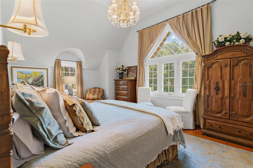 Bedroom, Chandelier, Interior
