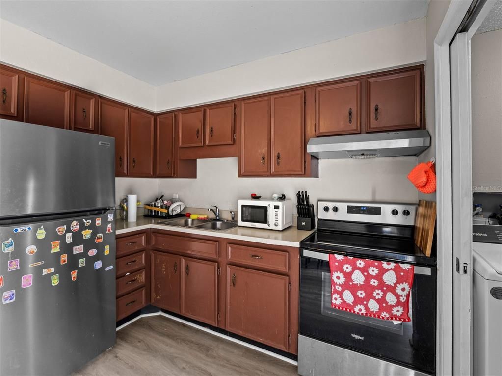 Interior, Kitchen, Wood Texture Flooring