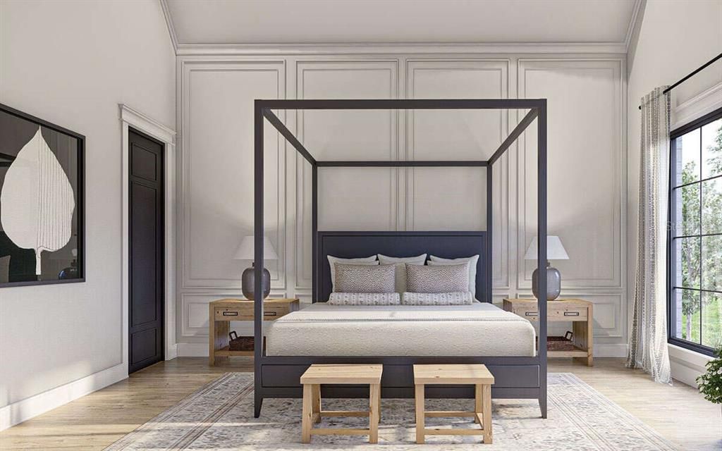 Bedroom, Interior, Wood Texture Flooring
