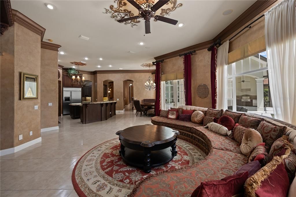 Chandelier, Dining room, Interior, Kitchen, Living room, Pendant Lights, Recessed Lighting