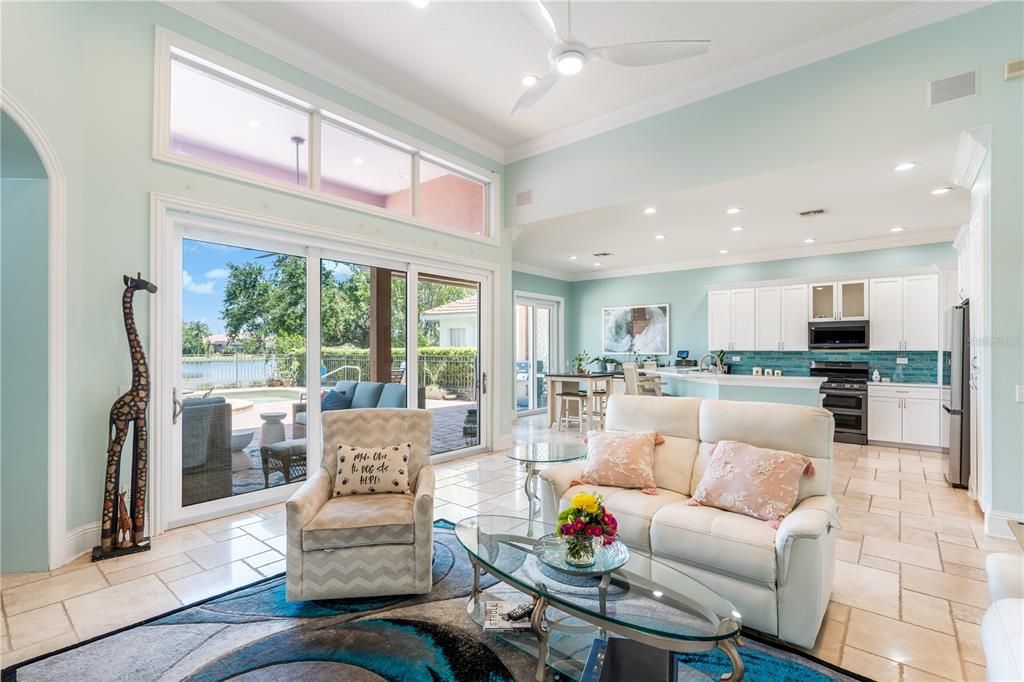 Interior, Kitchen, Living room, Recessed Lighting, Stainless Steel Appliances
