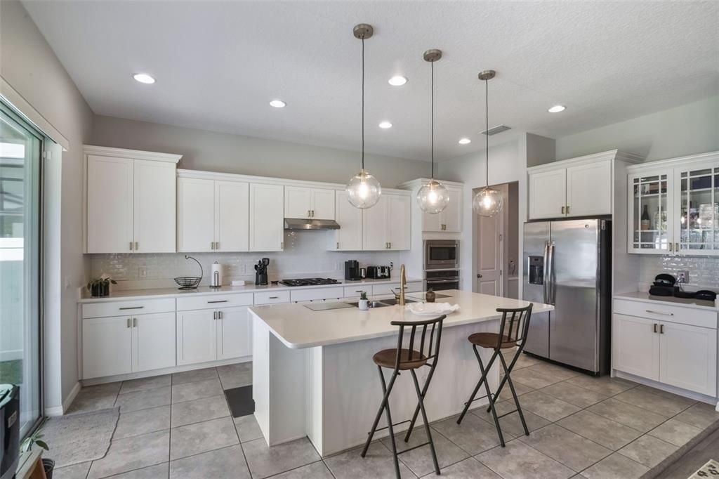Interior, Kitchen, Pendant Lights, Recessed Lighting, Stainless Steel Appliances