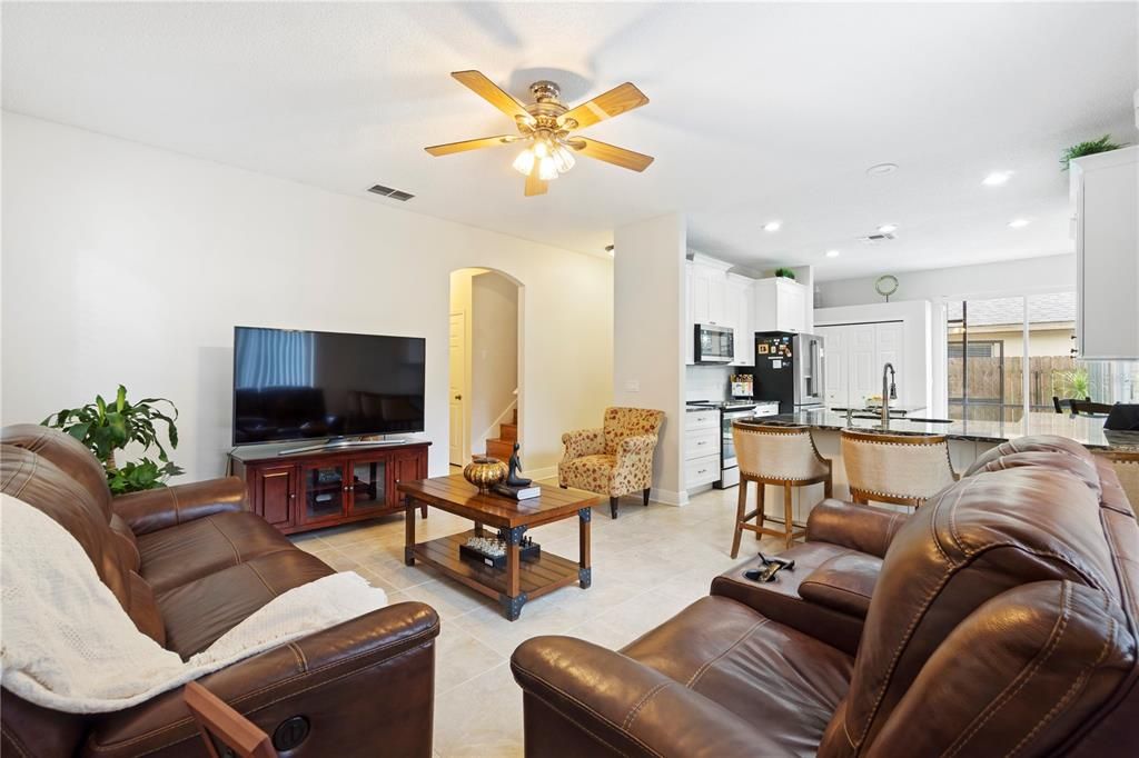 Interior, Kitchen, Living room, Recessed Lighting