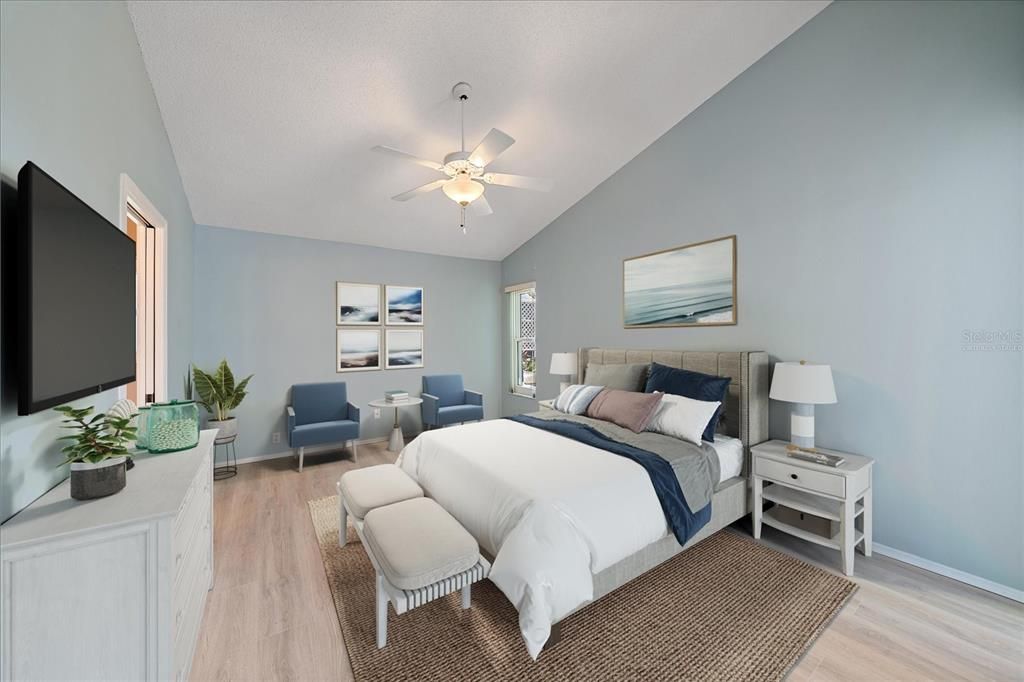 Bedroom, Interior, Wood Texture Flooring