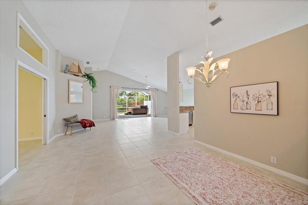 Chandelier, Empty room, Interior