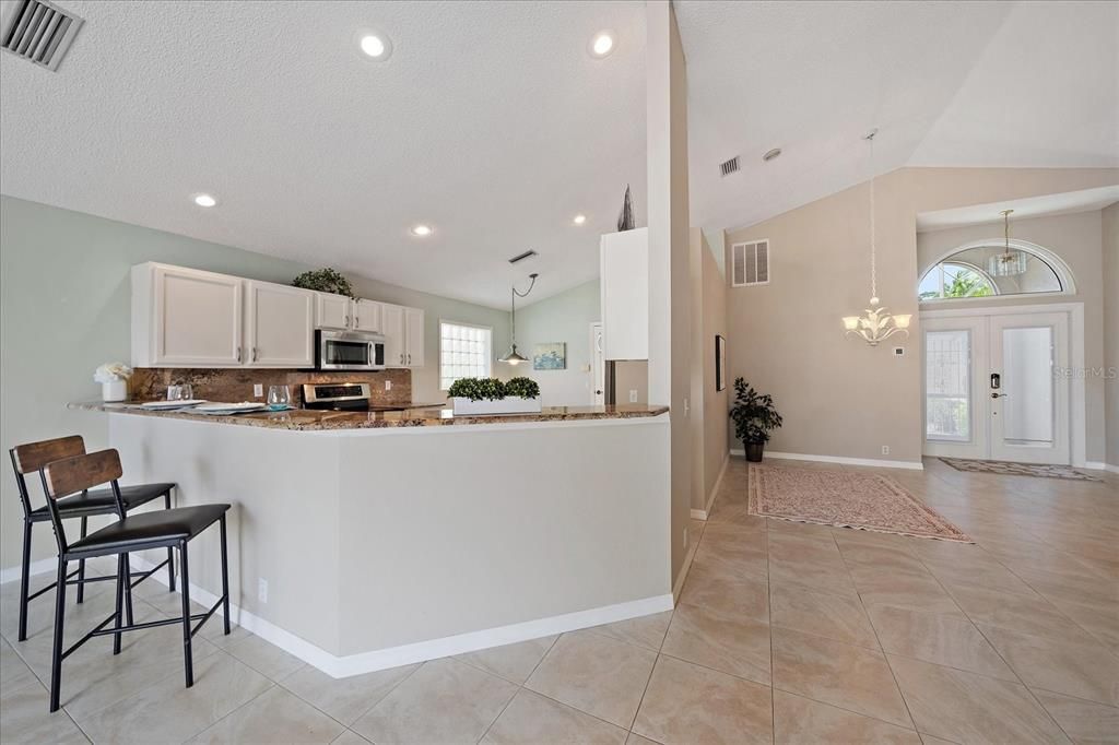 Interior, Kitchen, Pendant Lights, Recessed Lighting, Stainless Steel Appliances
