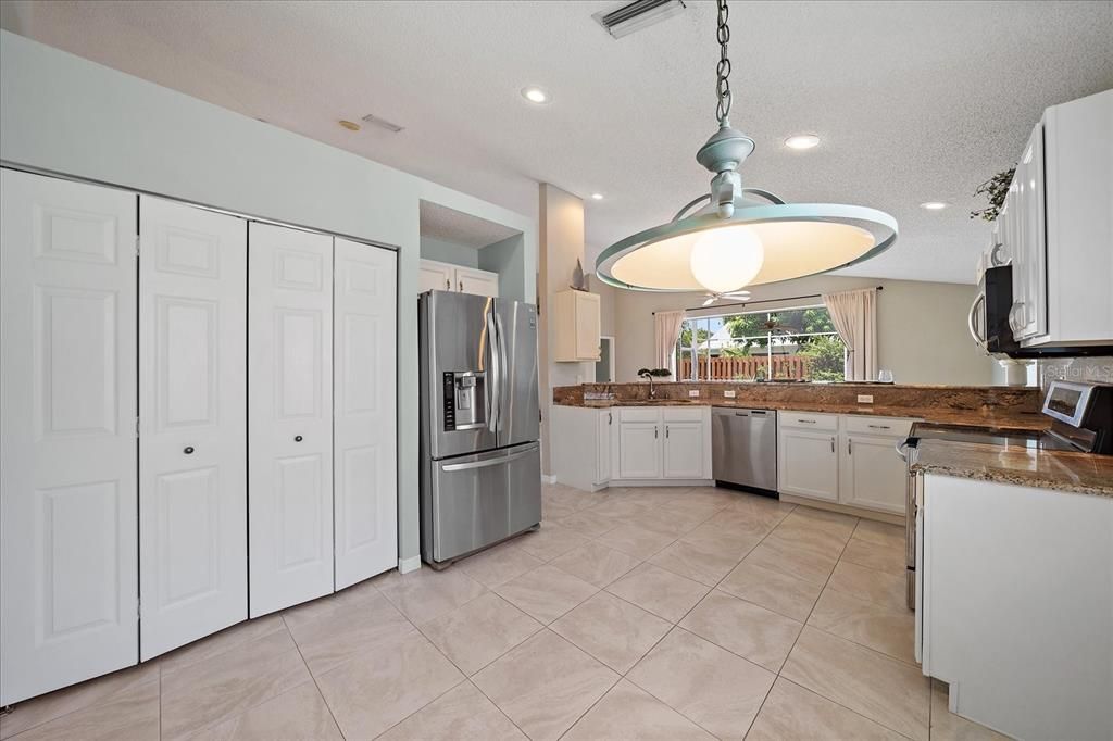 Interior, Kitchen, Pendant Lights, Recessed Lighting, Stainless Steel Appliances