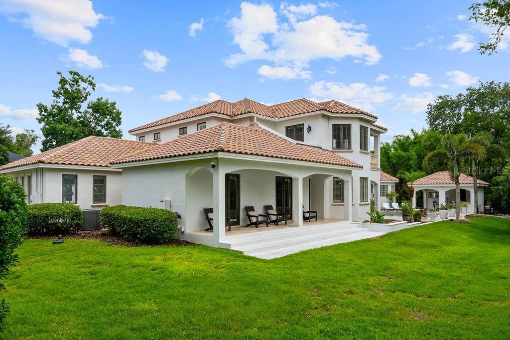 Backyard, Exterior, Facade, Mediterranean