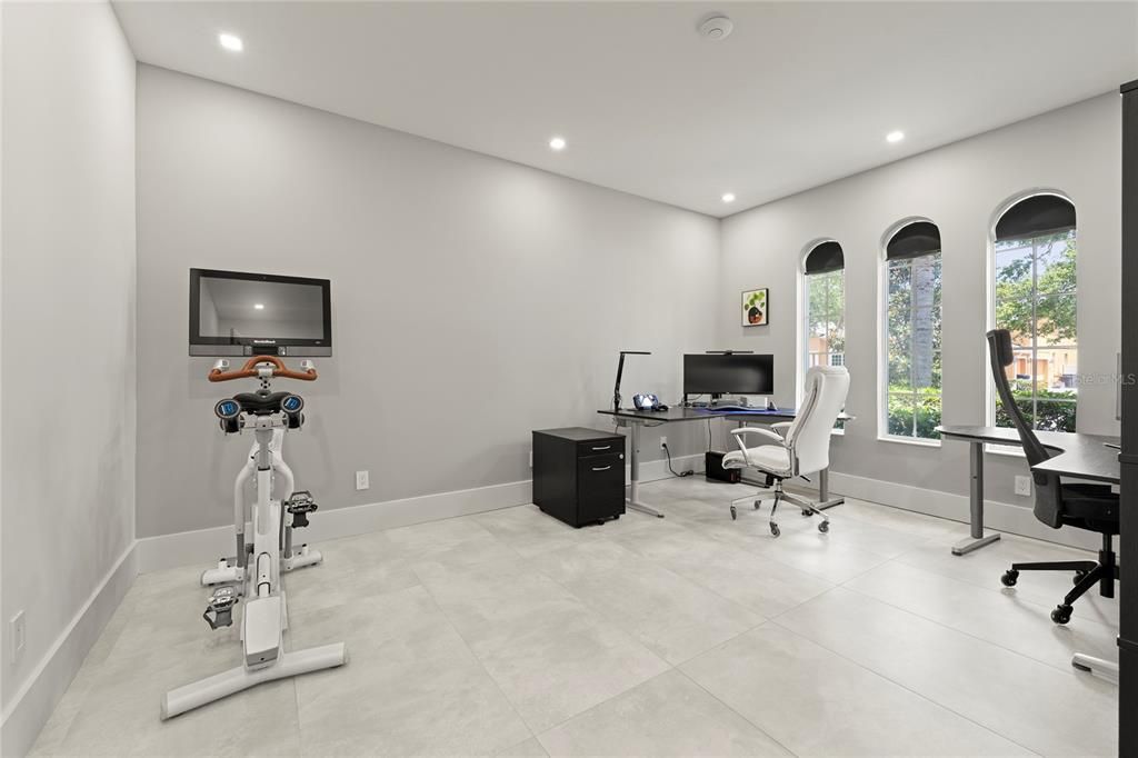 Fitness Equipment, Home Office, Interior, Recessed Lighting
