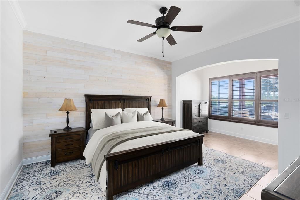 Bedroom, Interior, Wood Texture Flooring, Wooden Walls