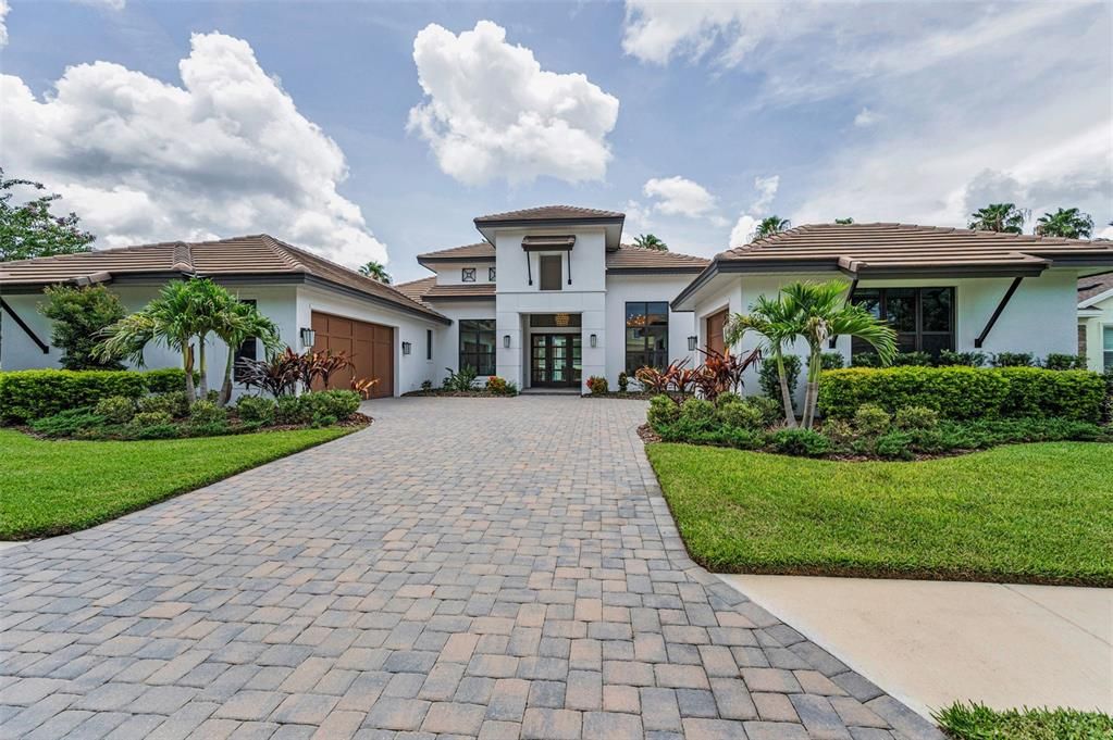 Attached, Backyard, Exterior, Facade, Mediterranean