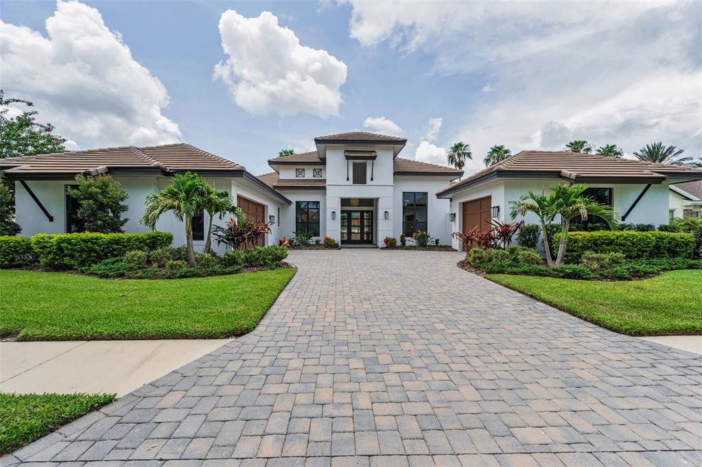 Attached, Backyard, Exterior, Facade, Mediterranean