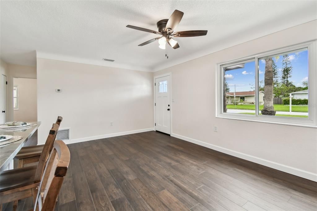 Dining room, Interior, Wood Texture Flooring