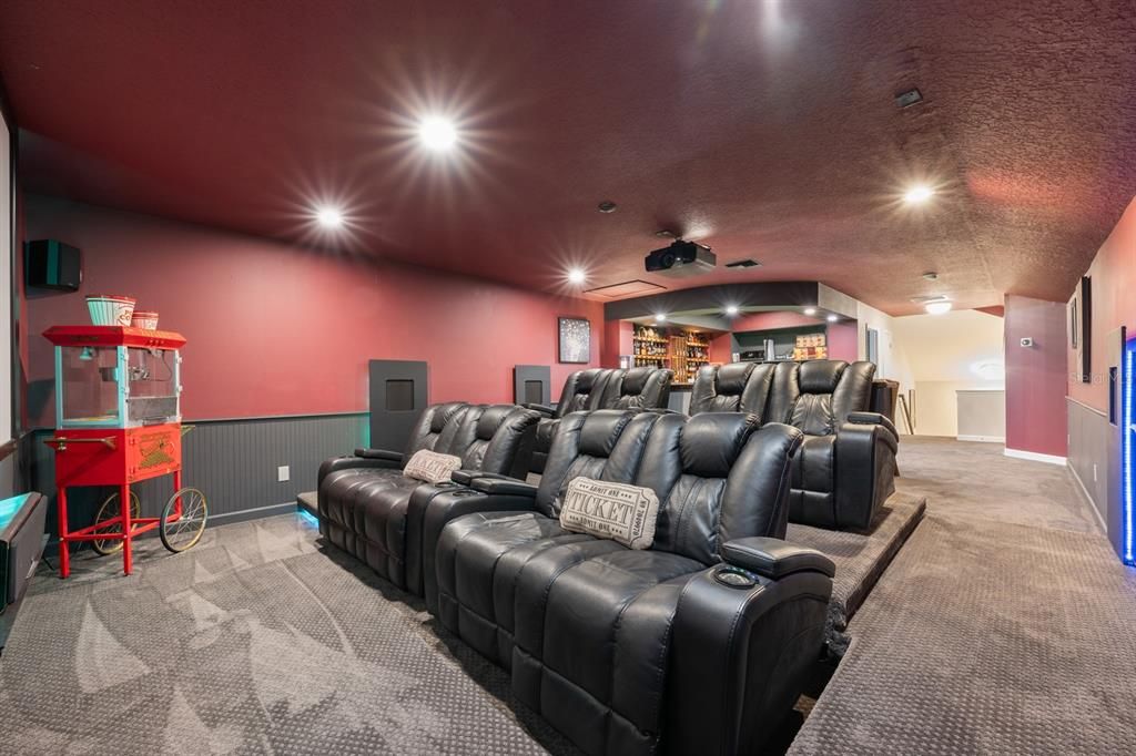 Home Theatre Room, Interior, Recessed Lighting, Theatre Room
