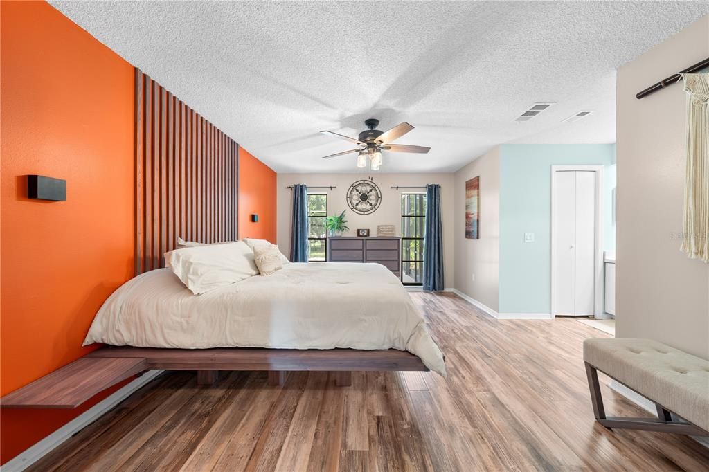 Bedroom, Interior, Wood Texture Flooring