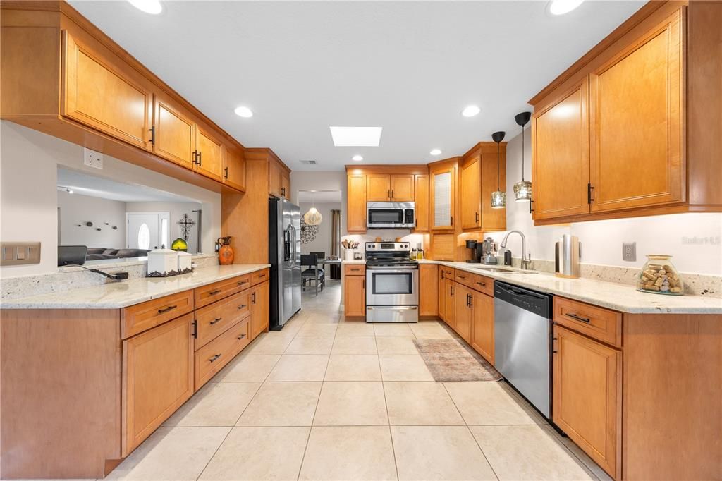 Interior, Kitchen, Recessed Lighting, Stainless Steel Appliances