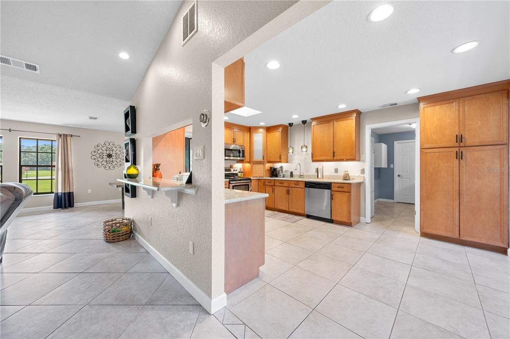 Interior, Kitchen, Recessed Lighting, Stainless Steel Appliances